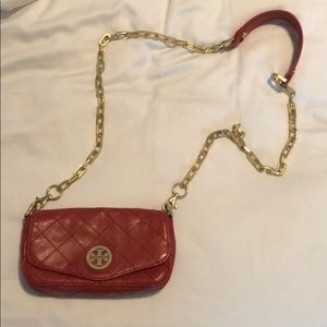 Tory Burch red leather mini bag